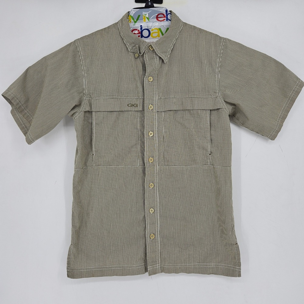 GameGuard Shirt Mens Small‎ Fishing Button Down Vented Performance Check UPF